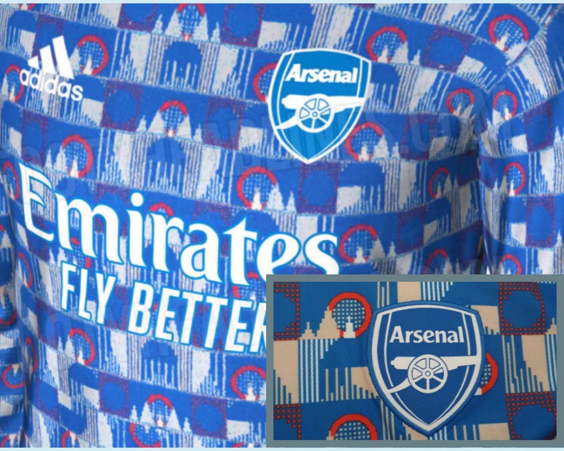 Arsenal x Adidas pre-match &quot;Transport jersey&quot; (Image via Sportskeeda)