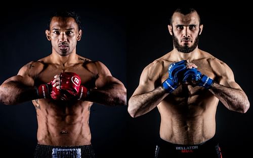 Benson Henderson (left) and Islam Mamedov (right) [Photo via @BellatorMMA on Twitter]