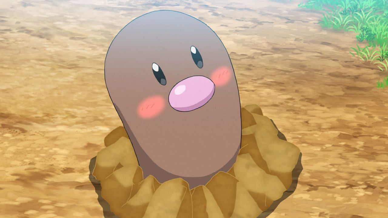 Diglett as it appears in the anime (Image via The Pokemon Company)