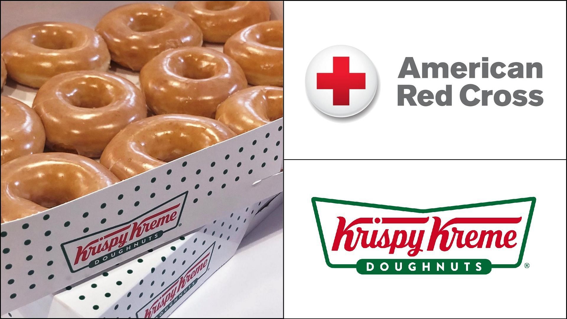 Krispy Kreme has partnered with American Red Cross for a giveaway (Images via Krispy Kreme and Red Cross)