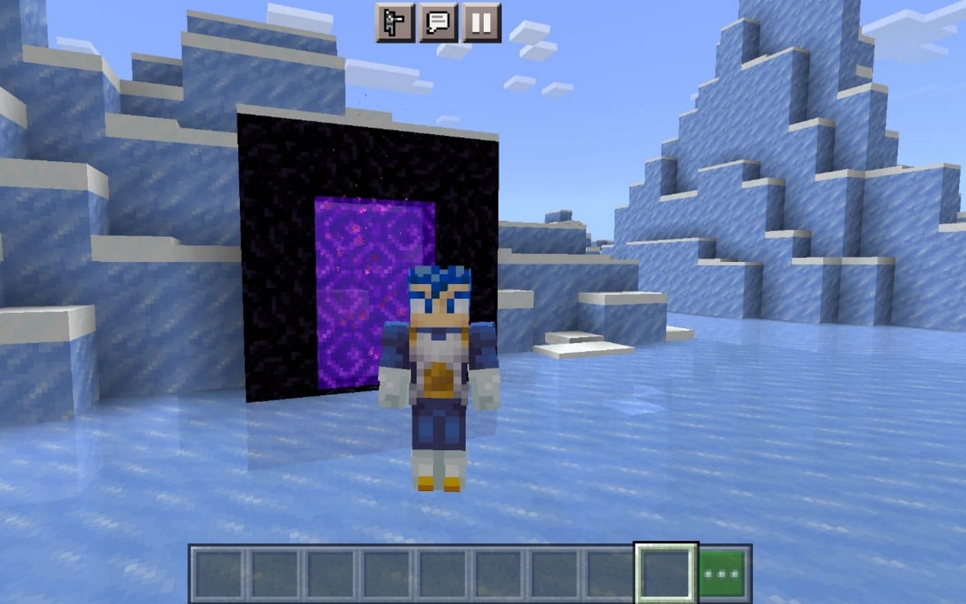 Vegeta Blue Evolution skin (Image via Mojang)