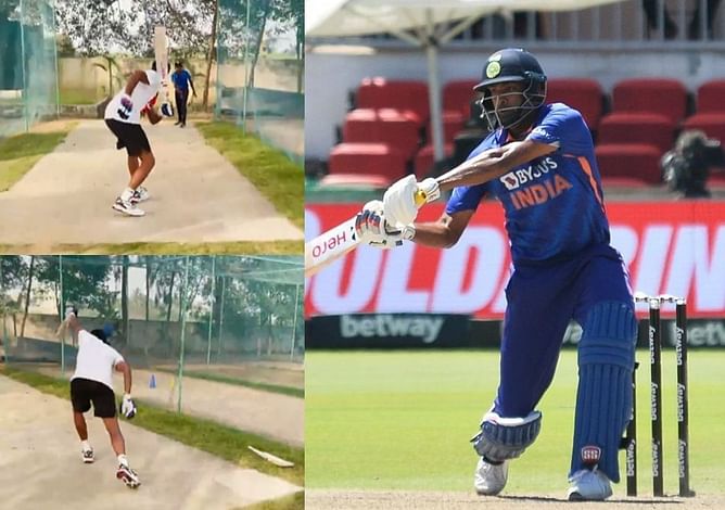 [WATCH] Ravichandran Ashwin bats one-handed during practice as he eases “back to work”