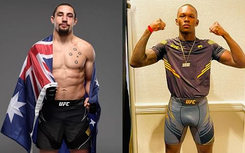 Robert Whittaker (left) and Israel Adesanya (right)