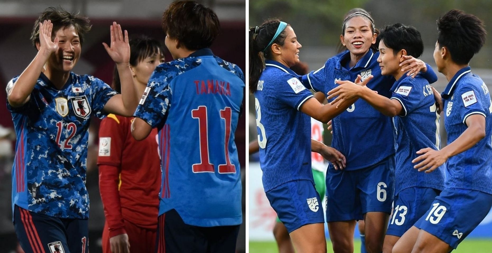 Japan (L) will square against Thailand in the AFC Women&#039;s Asian Cup quarter-finals. (Image Courtesy: Twitter)