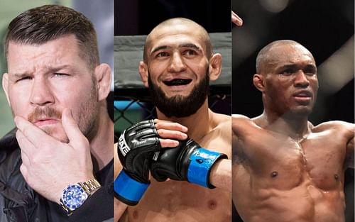 Michael Bisping (left) via.sportsbreak.com Khamzat Chimaev (middle) via.USAToday Kamaru Usman via.CBSSports.com