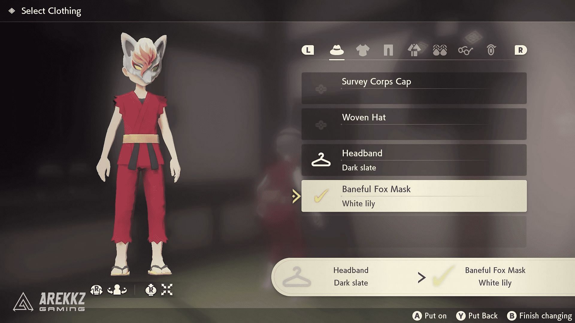 A Baneful Fox mask is one gift players can receive (Image via Game Freak)