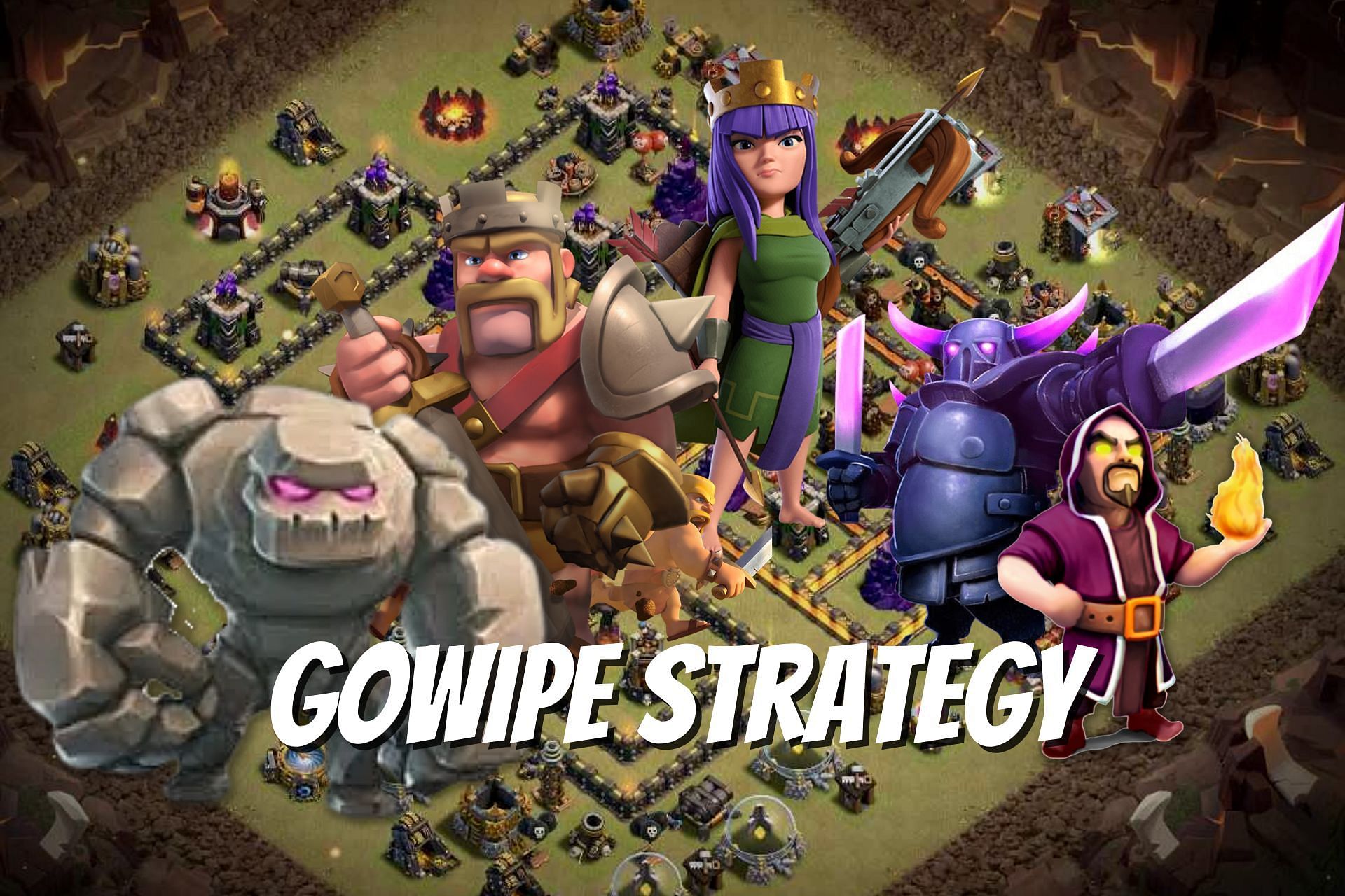 The GOWIPE strategy in Clash of Clans (Image via Sportskeeda)