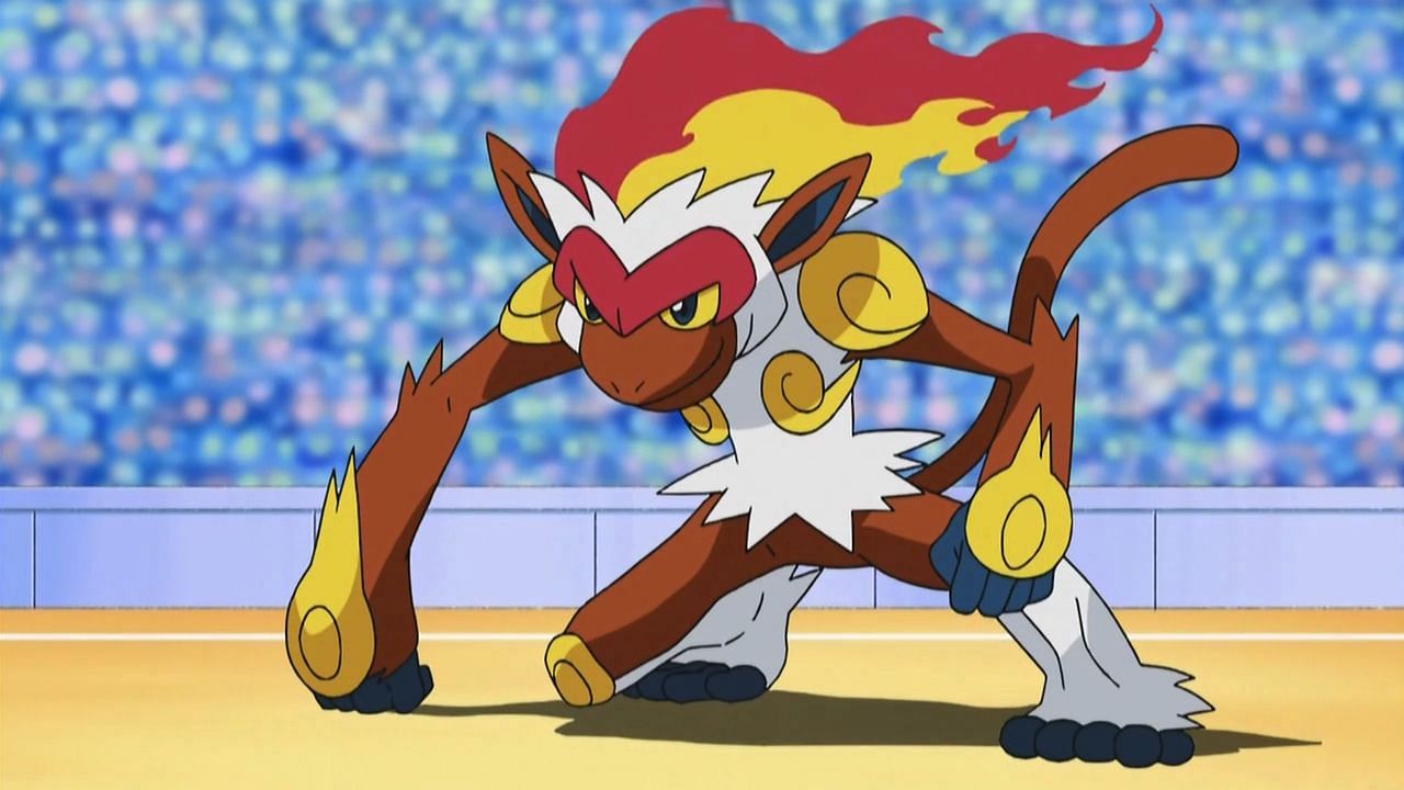Infernape as it appears in the anime (Image via The Pokemon Company)