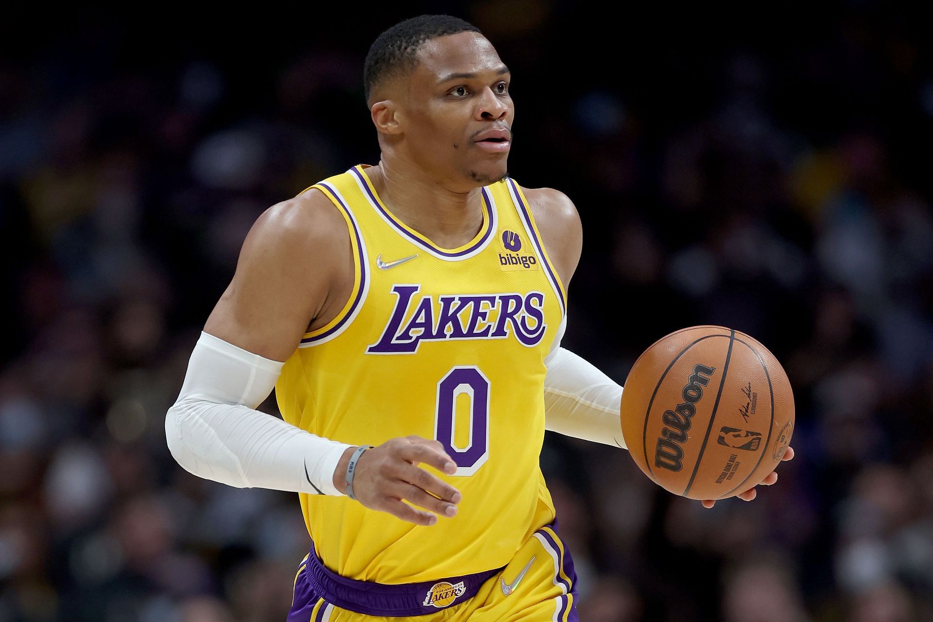 The star point guard entertained LA Lakers fans with a clutch bucket and celebration against the Utah Jazz.