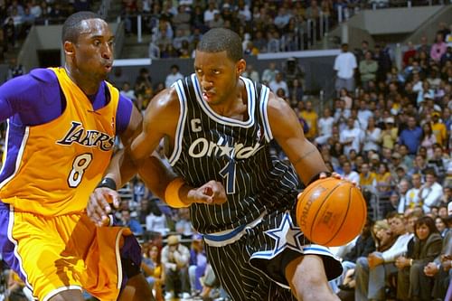 The NBA witnessed several Kobe Bryant vs Tracy McGrady epic matchups before injuries robbed the latter of his mobility and athleticism. [Photo: Bleacher Report]