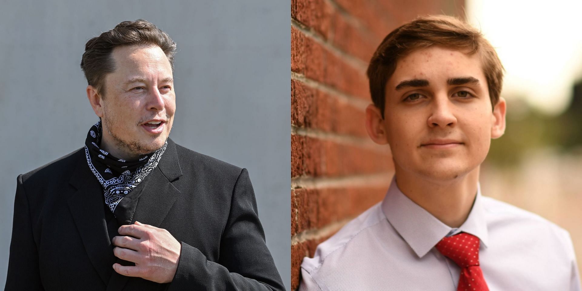 Elon Musk and Jack Sweeney (Image via Patrick Pleul/Getty Images, and Jack-Sweeney/LinkedIn)