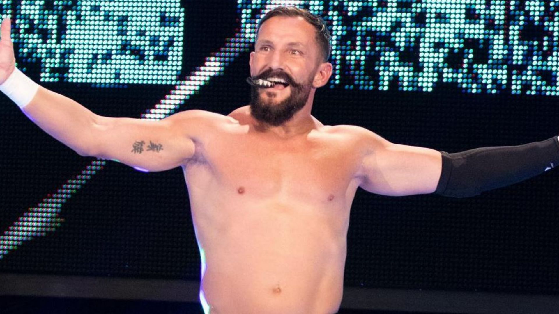 Bobby Fish making his entrance at an NXT event