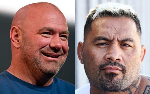 Dana White (left); Mark Hunt (right)