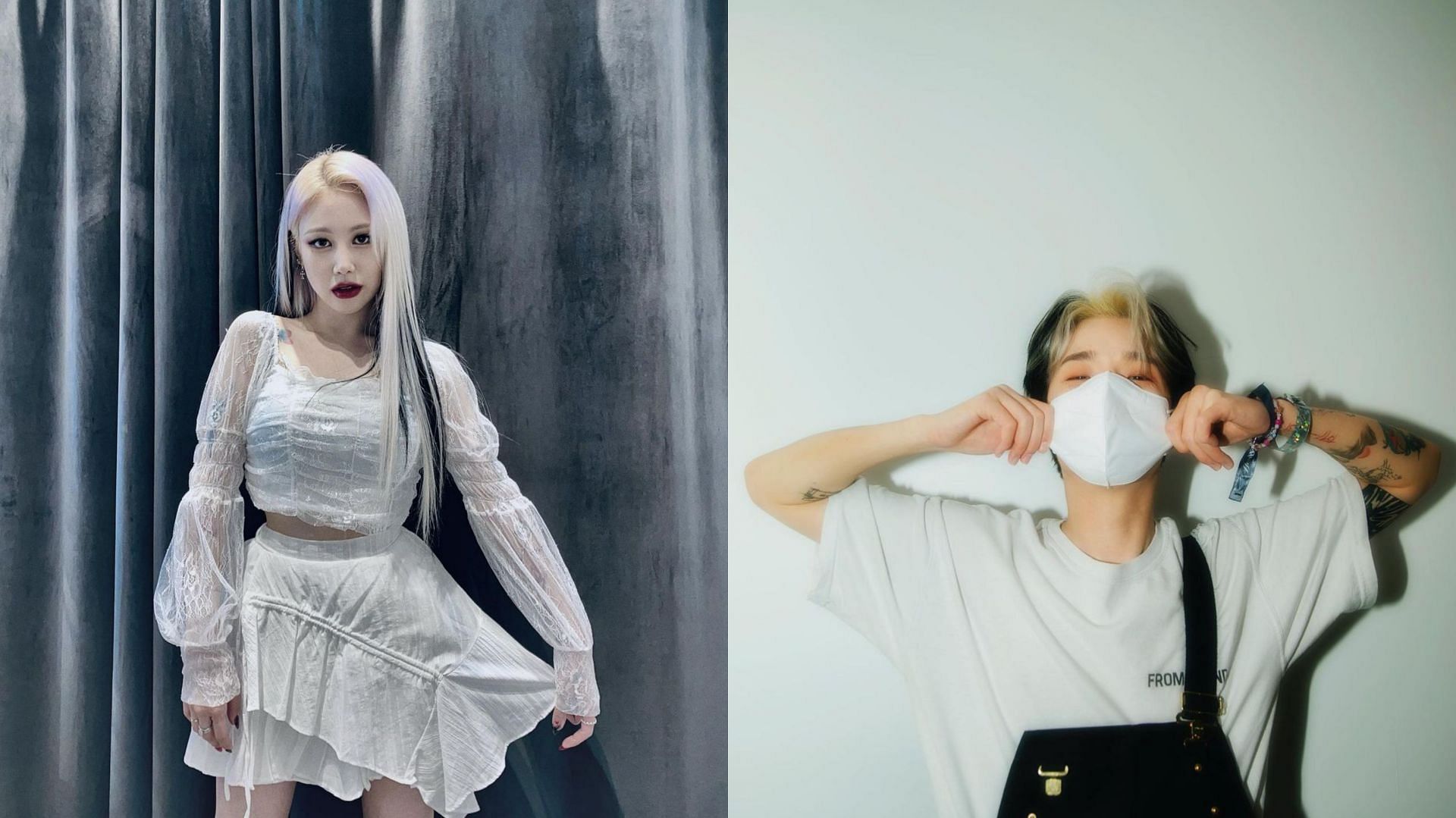 The pair were formerly under JYP Entertainment together (image via Instagram/@jiminxjamie and @eajpark)