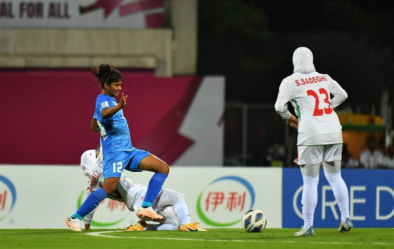 Indumathi failed to get a goal today (Image courtesy: AIFF Media)