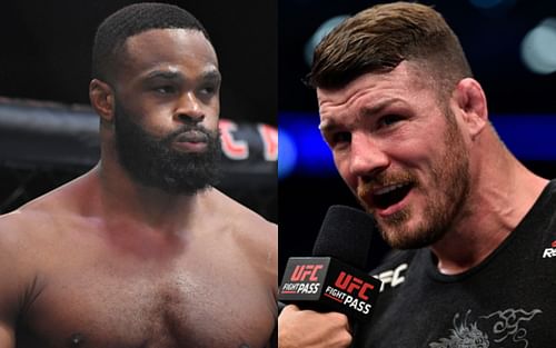 Tyron Woodley (left); Michael Bisping (right)