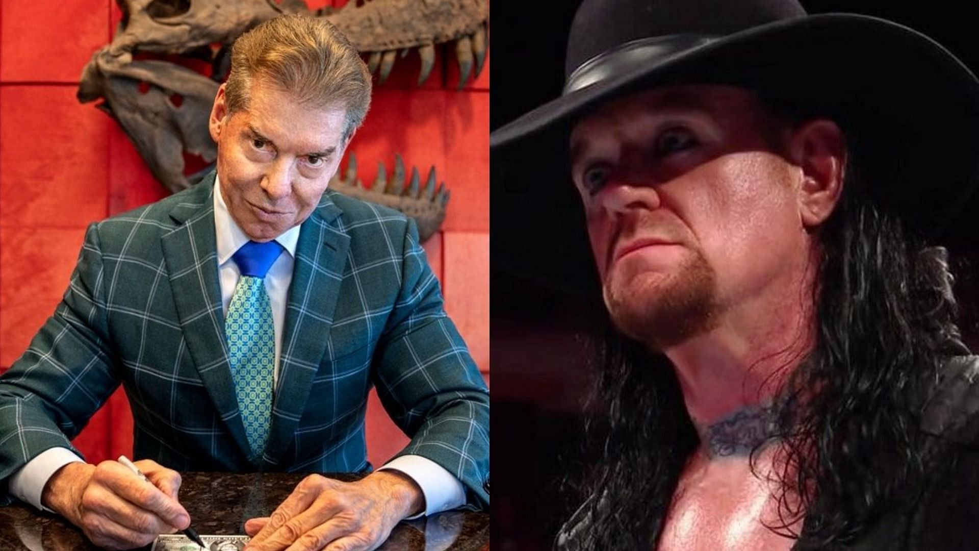 Vince McMahon (left); The Undertaker (right)