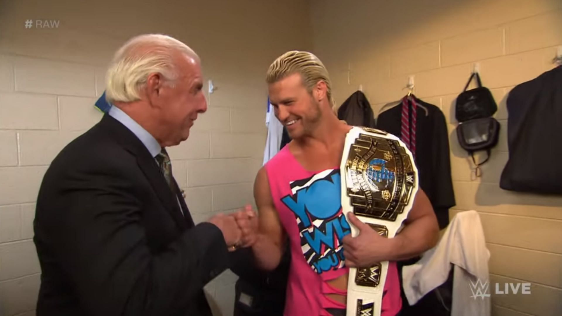 Ric Flair (left); Dolph Ziggler (right)