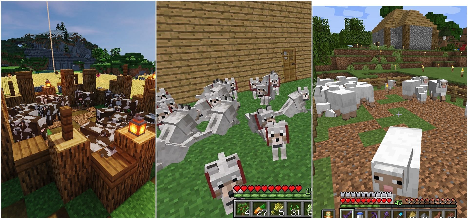 Minecraft animal farms (Image via Minecraft)