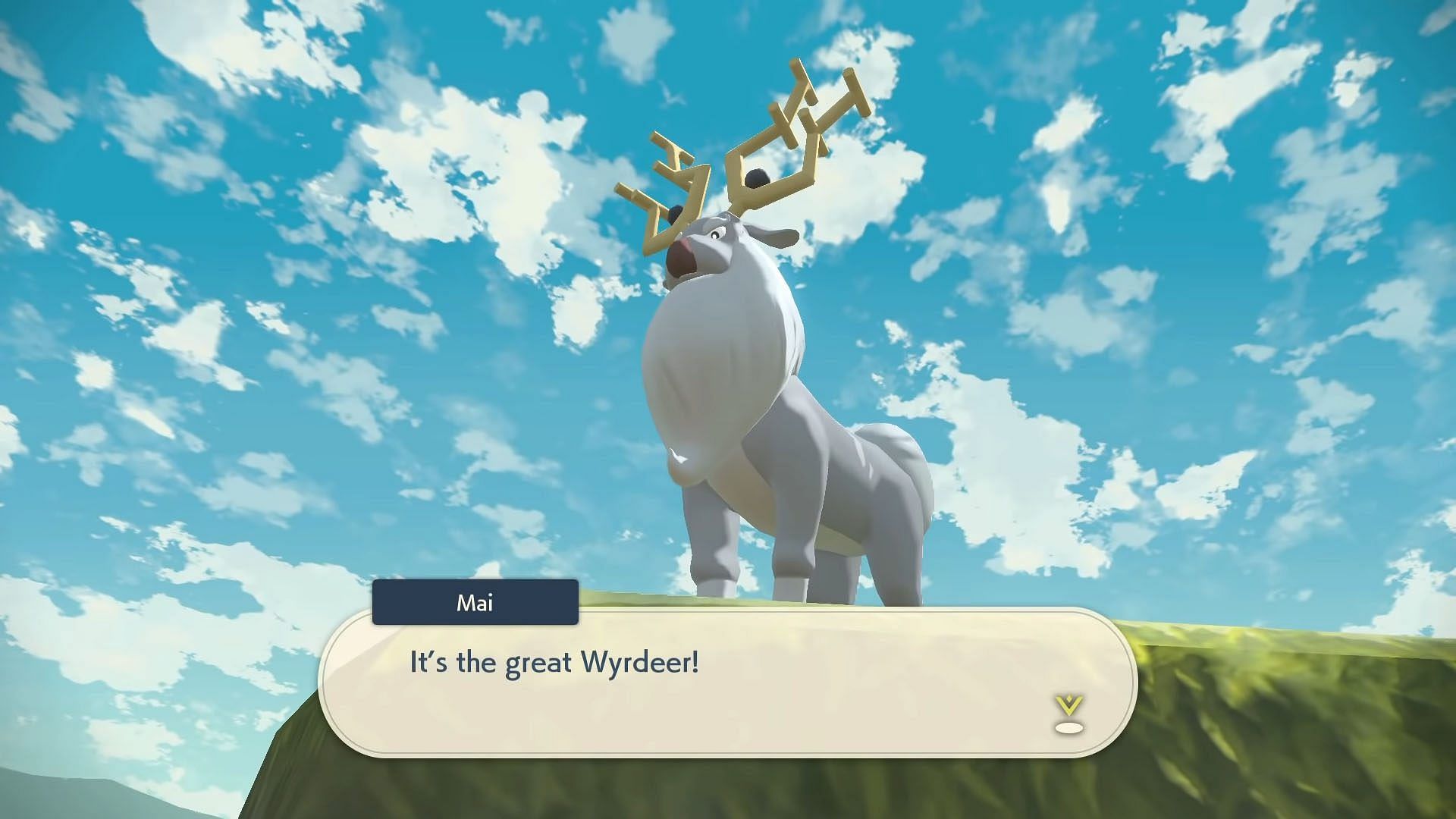 Wyrdeer watches over the player to determine their worthiness (Image via Game Freak)