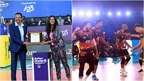 PV Sindhu inducts father PV Ramana into Prime Volleyball League Hall of Fame; Hyderabad Blacks Hawks thrash Kochi Blue Spikers 4-1 in opening game