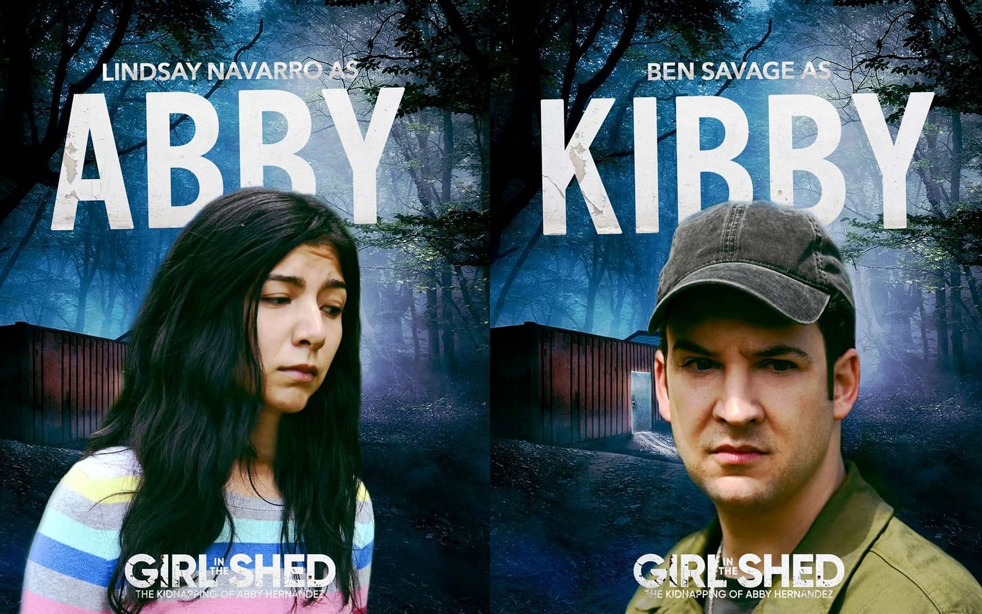 Promotional posters for Girl in the Shed: The Kidnapping of Abby Hernandez (Image via Sportskeeda)