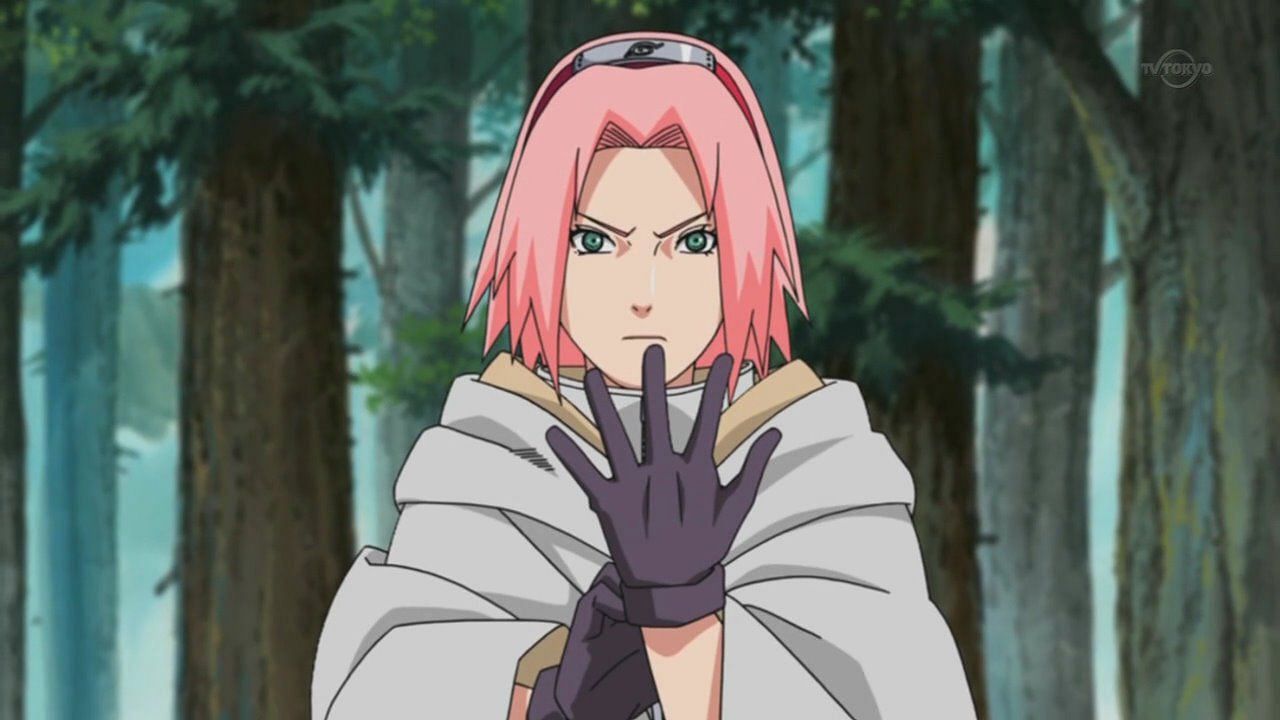 Sakura as seen in the Shippuden anime (Image via Studio Pierrot)