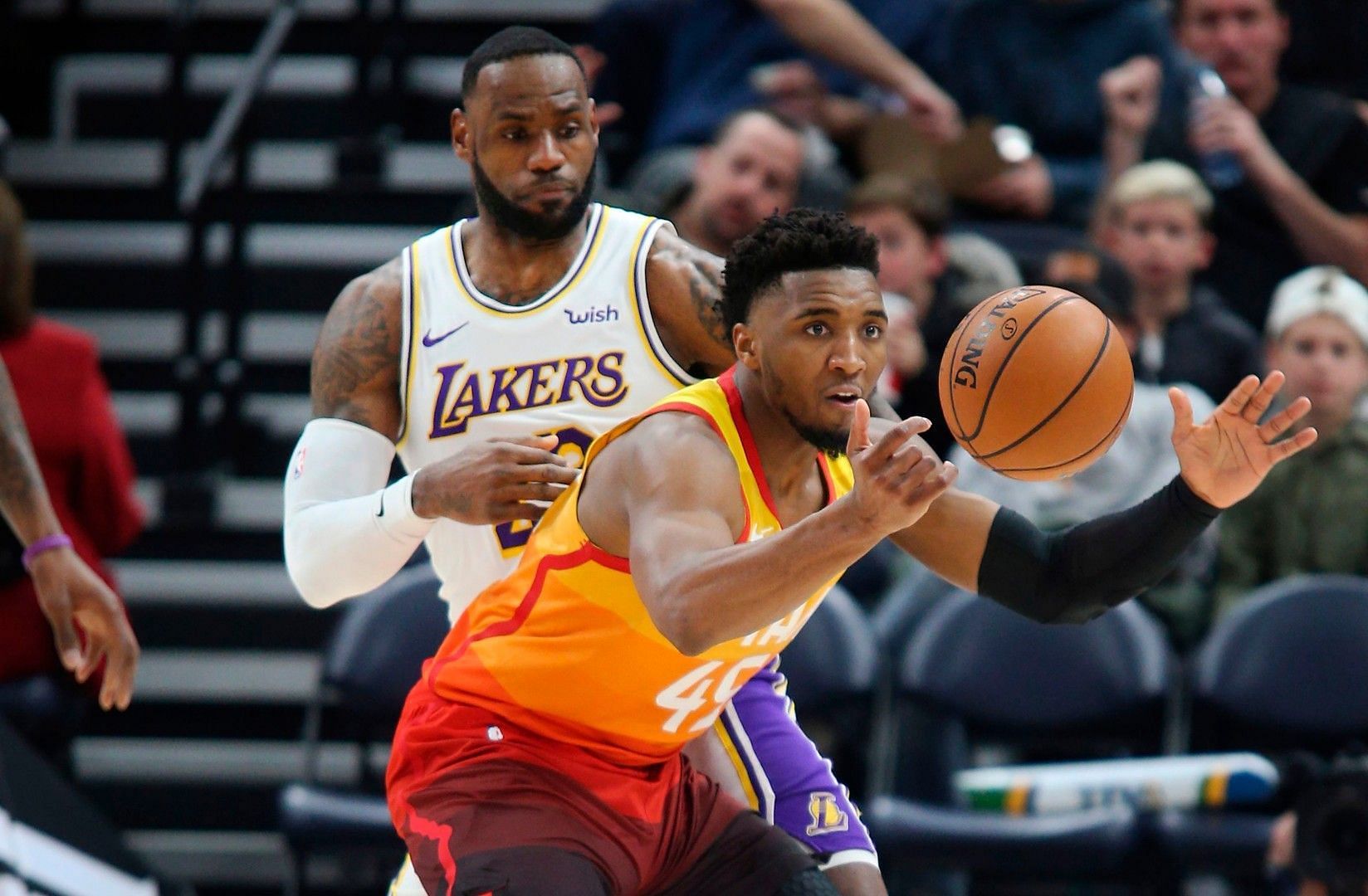 The visiting Utah Jazz are looking to even their season series against the slumping LA Lakers on Wednesday. [Photo: Sporting News]