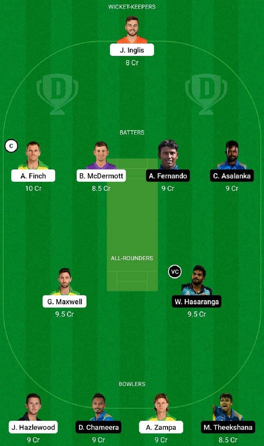 AUS vs SL Dream11 Fantasy Tip #1