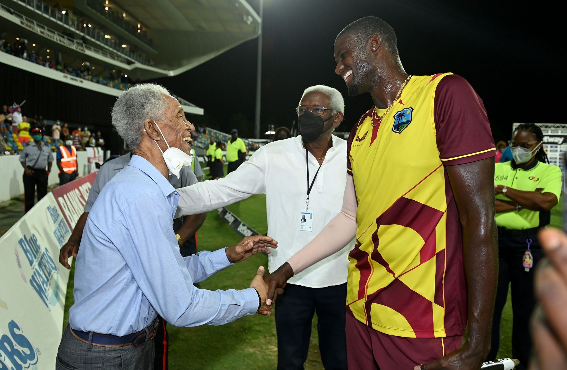 Jason Holder (right) is an exceptional all-rounder.