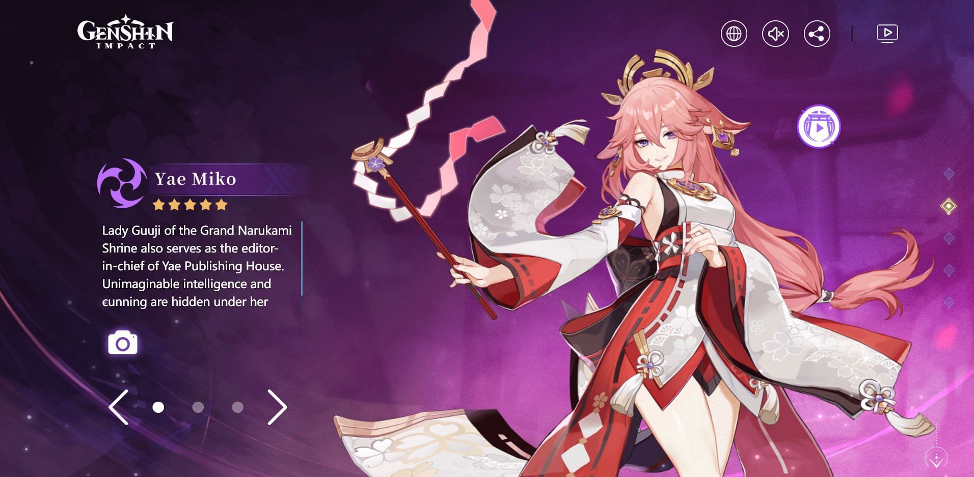 Yae Miko in the first character banner (Image via miHoYo)