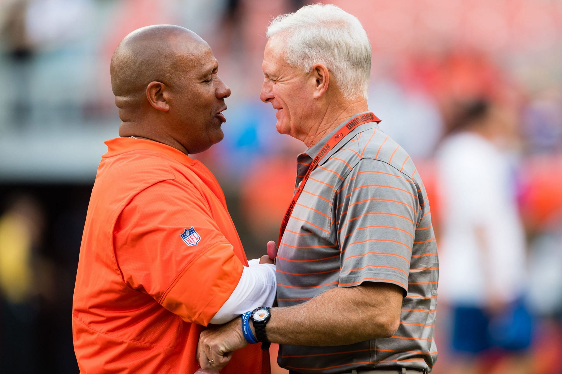 Hue Jackson and Jimmy Haslam