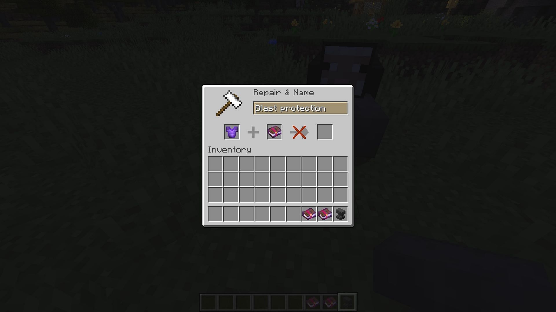 It is incompatible with blast protection (Image via Minecraft)