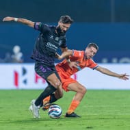 Liridon missed the chance of the first half (Image courtesy: ISL social media)