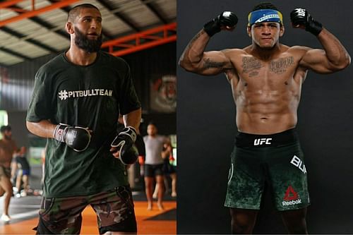 UFC welterweight contenders Khamzat Chimaev (left; Image Credit: via @khamzat_chimaev on Instagram) and Gilbert Burns (right; Photo Courtesy: via @gilbert_burns on Insta)