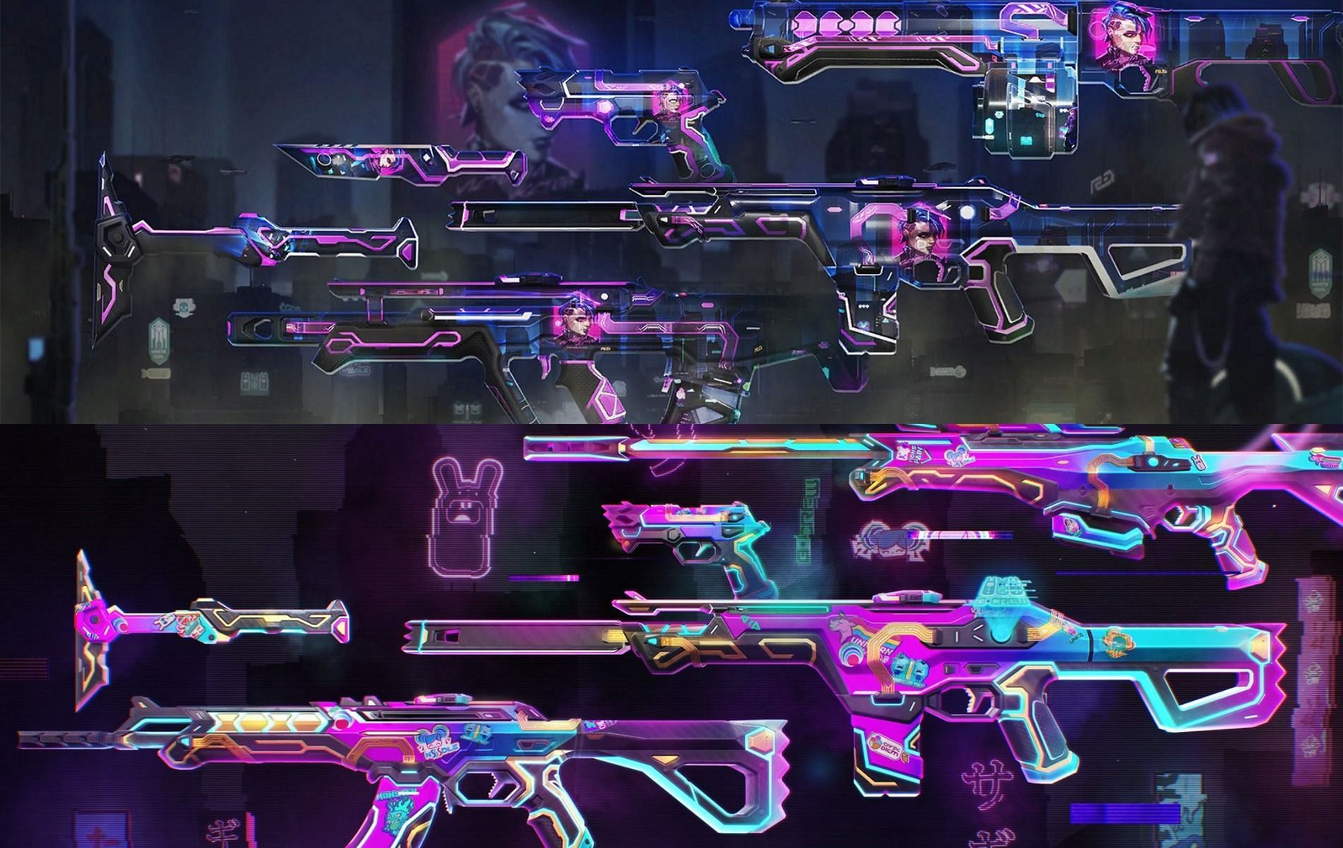 The upcoming Undercity bundle in Valorant resembles Glitchpop (Image via Sportskeeda)