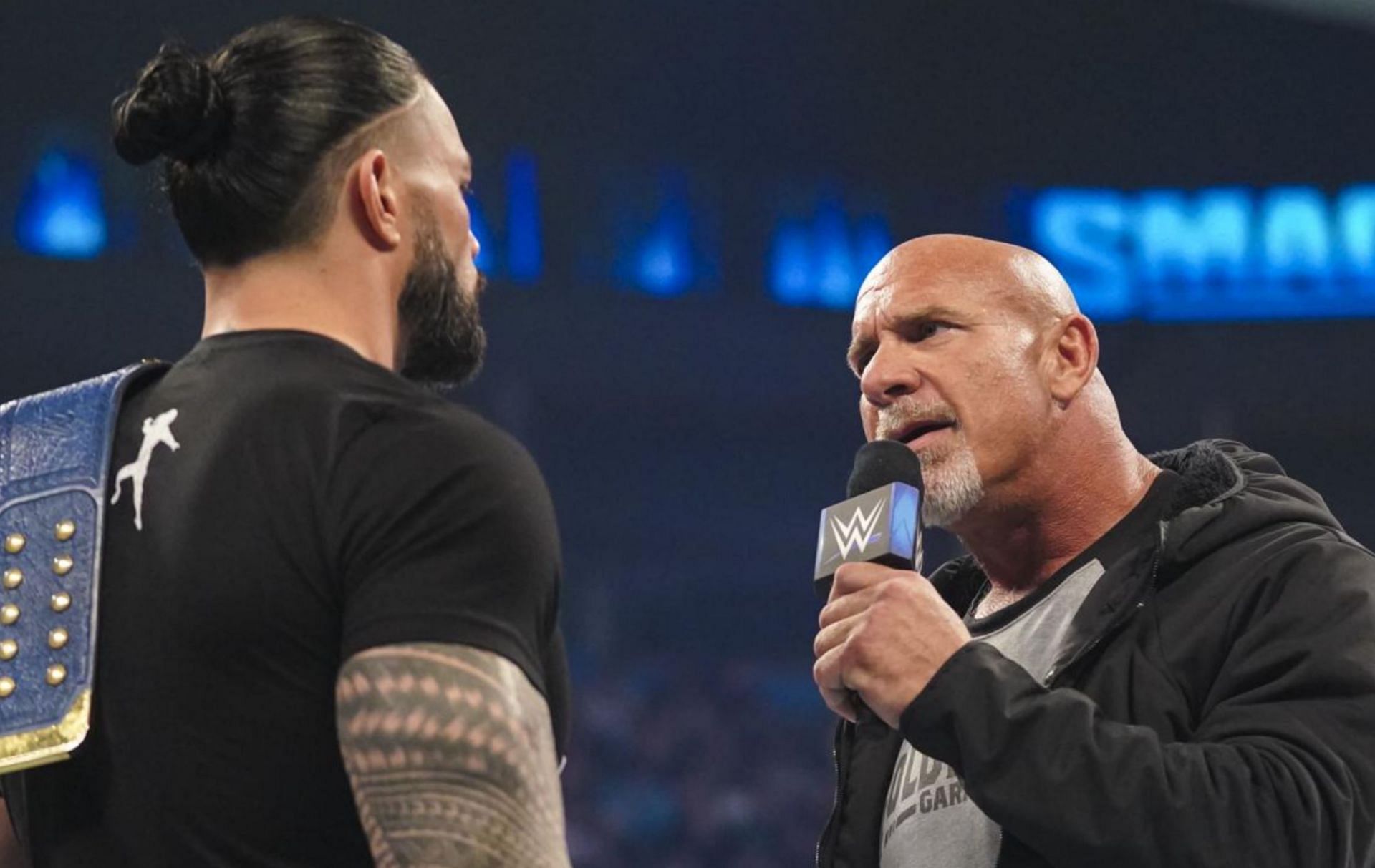 Goldberg and Reigns went face-to-face this past week on SmackDown