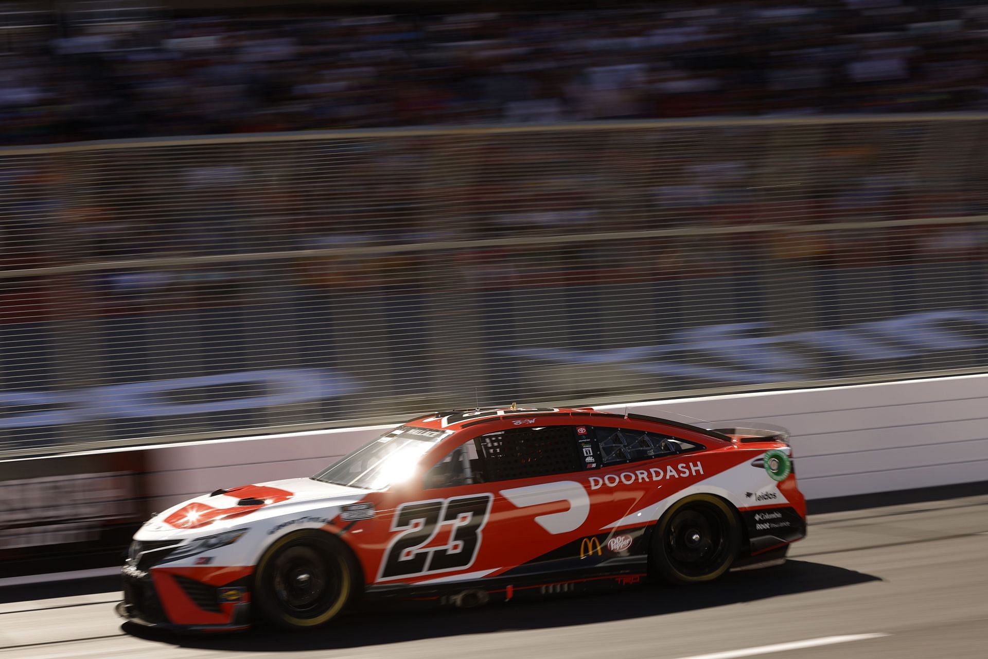 NASCAR Cup Series Busch Light Clash - Bubba Wallace in car#23 during qualifying