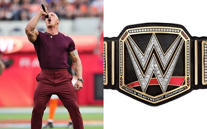 WWE presents customized Championship to Super Bowl LVI winners