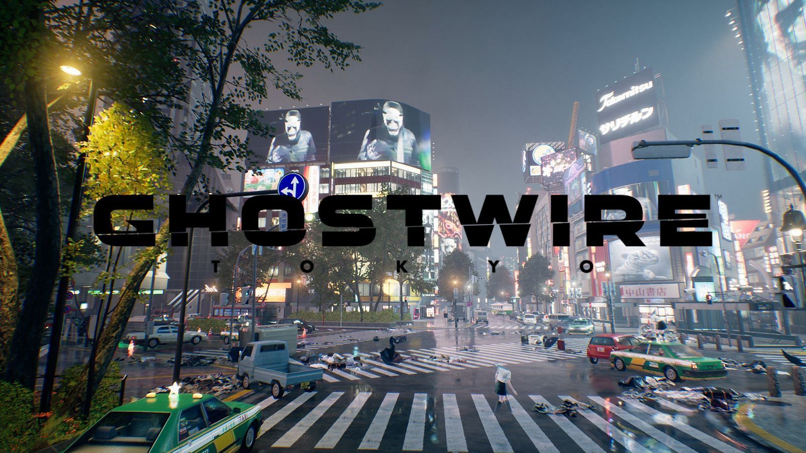 Ghostwire Tokyo brings an authentic yet eerie rain-soaked, neon-lit city to life. (Image by Bethesda)