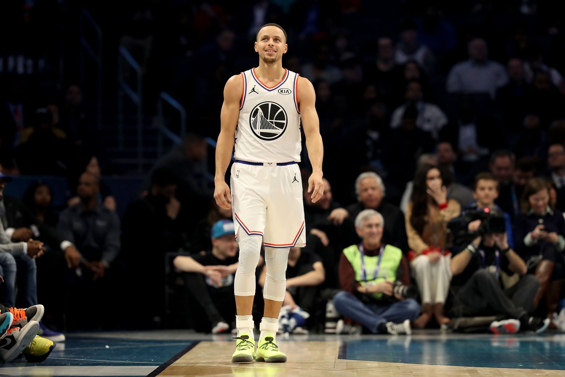 Steph Curry of the Golden State Warriors at the 2019 NBA All-Star Game