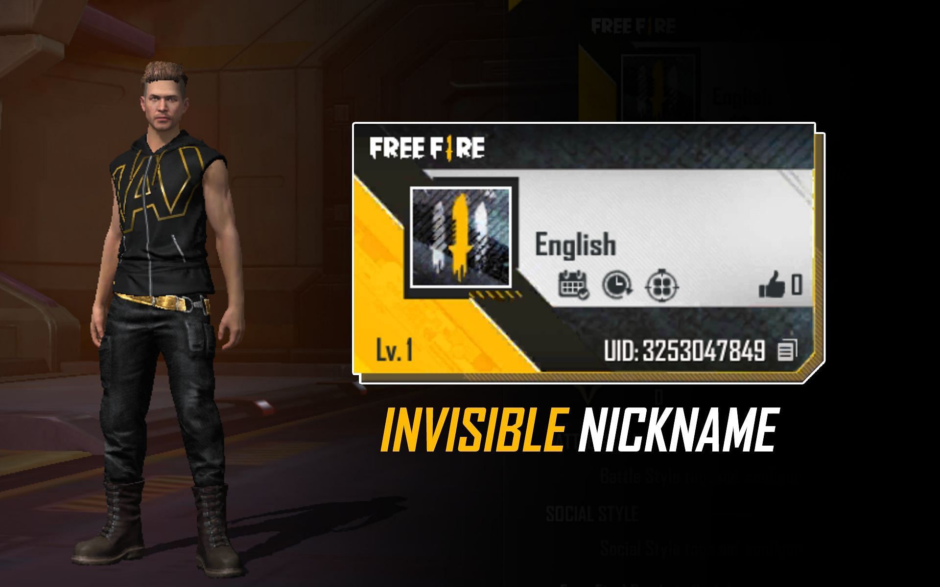 Getting an invisible name in Free Fire MAX is an easy task (Image via Sportskeeda)