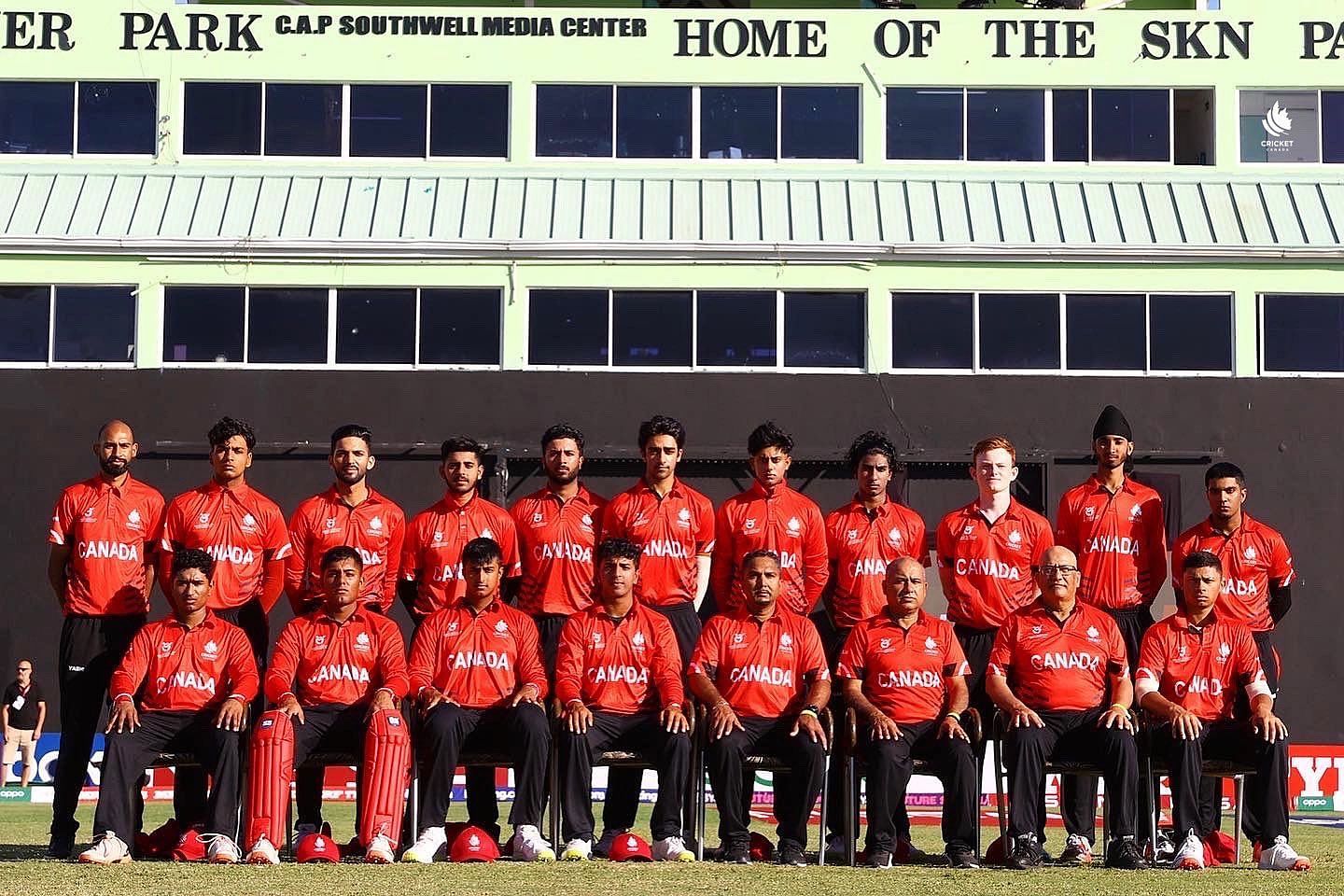 Canada Cricket Team striking a pose
