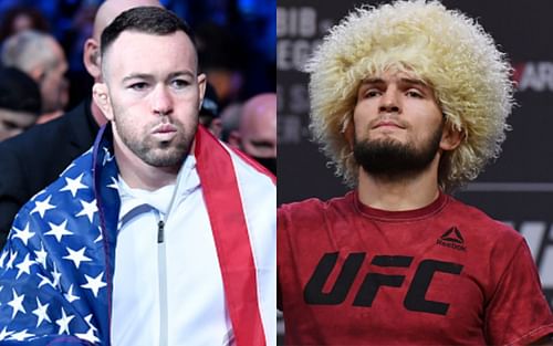 Colby Covington (left); Khabib Nurmagomedov (right)