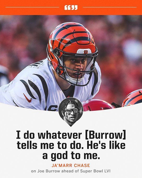 Ja'Marr doesn't shy away with how he idolizes Joe Burrow