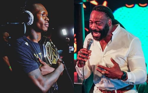 Israel Adesanya (left), Booker T (right) [Image credits: @stylebender and @bookertfivex via Instagram]