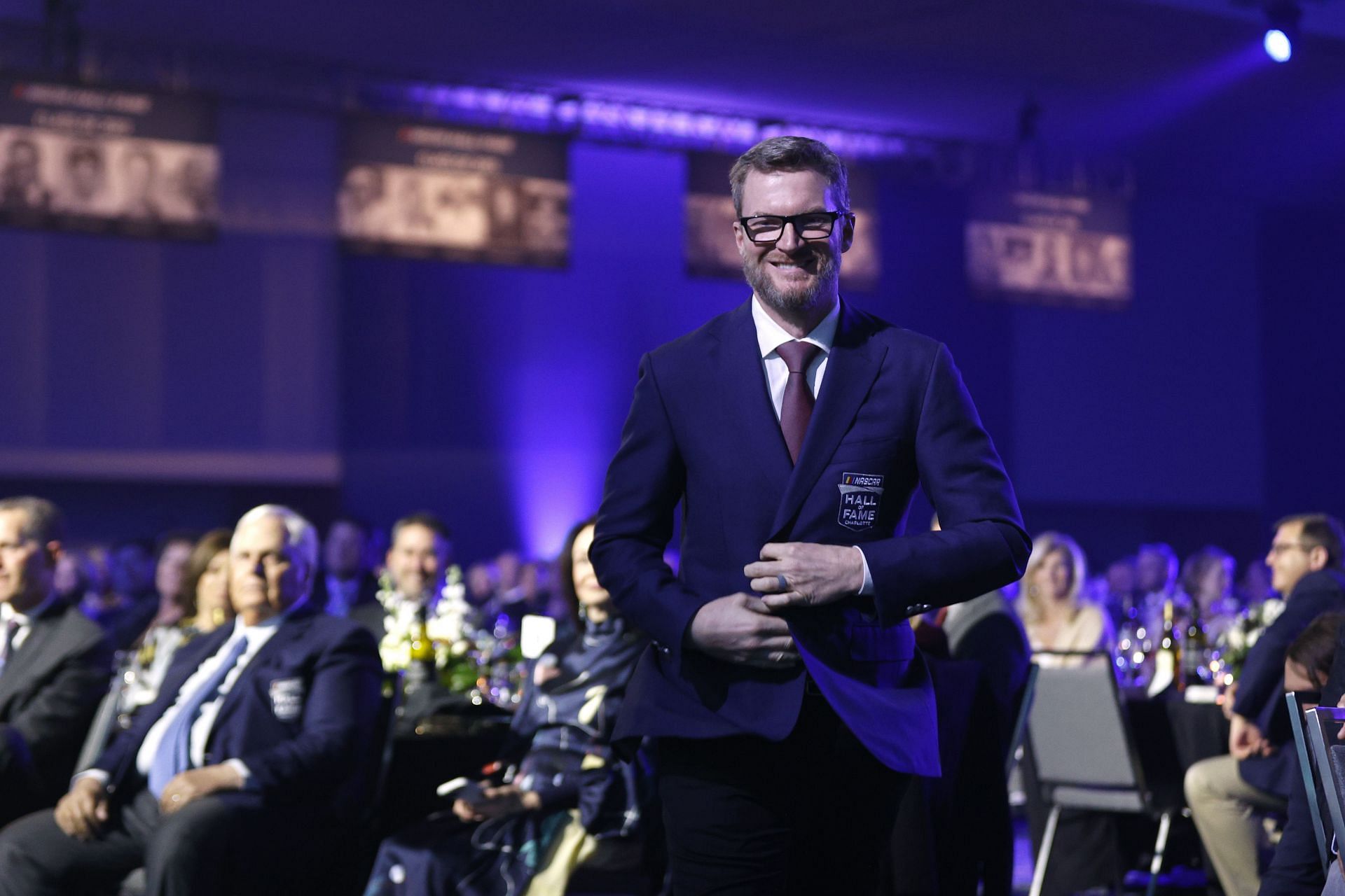 Dale Earnhardt Jr. at the 2021 NASCAR Hall of Fame Induction Ceremony