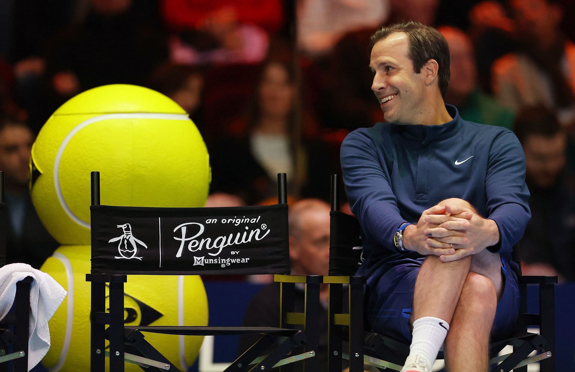 Greg Rusedski at a tennis event