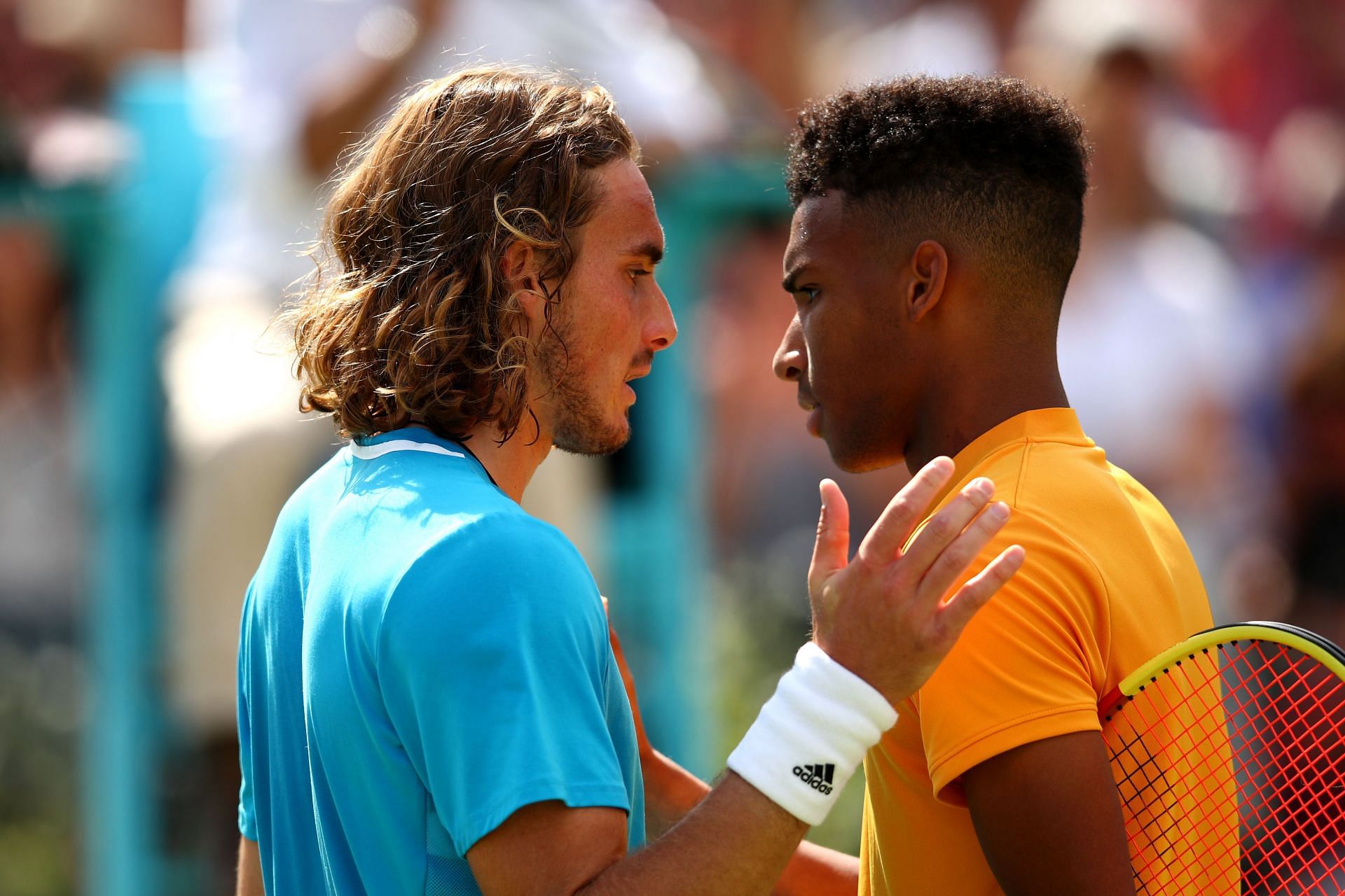 Stefanos Tsitsipas with Felix Auger-Aliassime