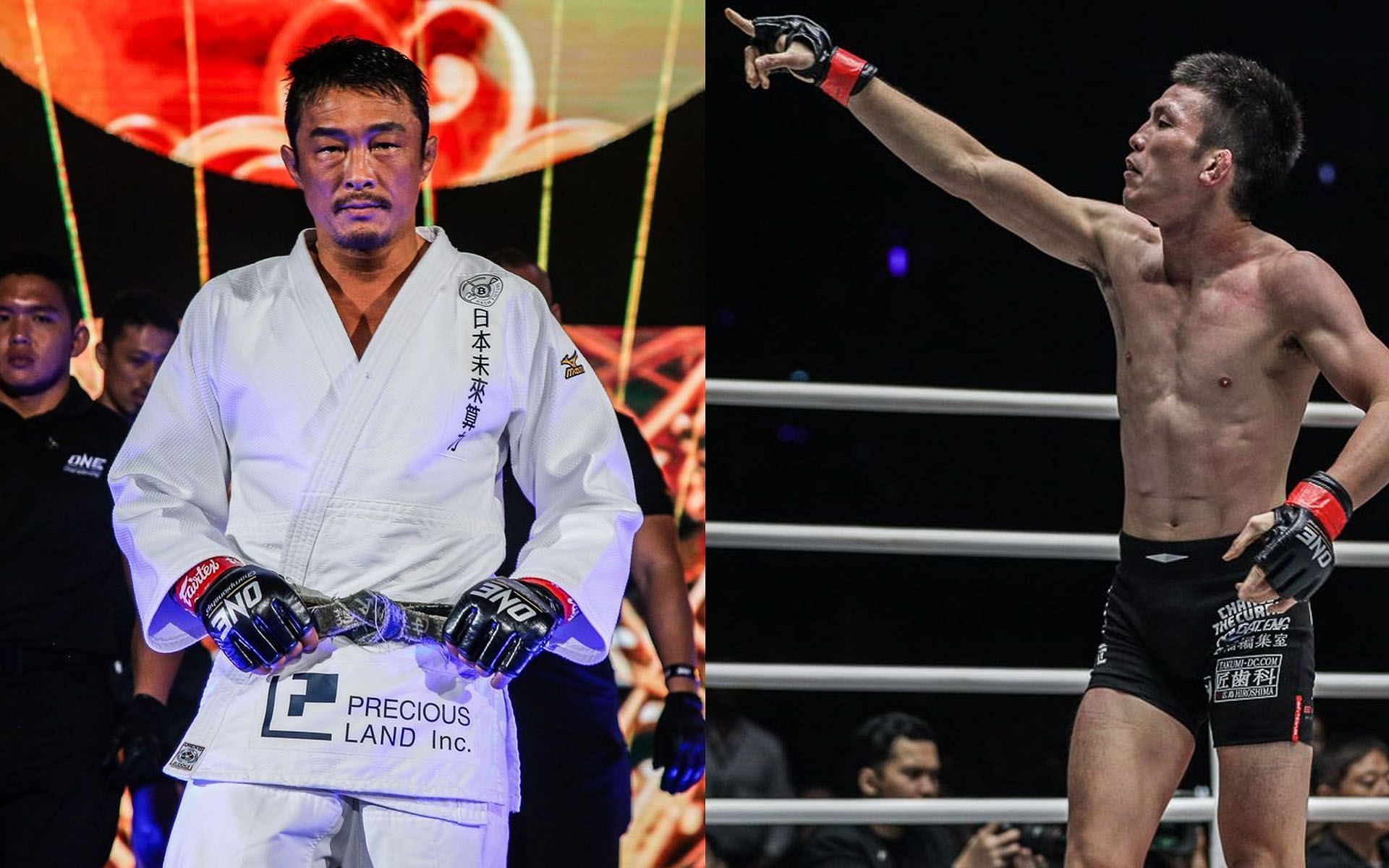 Will we see Yoshihiro Akiyama (Left) and Shinya Aoki (Right) opposite each other in the Circle soon? | [Photos: ONE Championship]